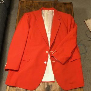 Orange Mens Statement Blazer Vintage Womens 16